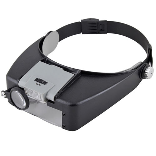 New Jewelers Head Headband Magnifier Magnifying Glasses Loupe 2 LED