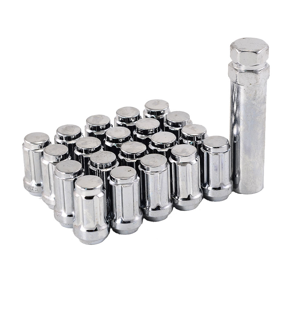 thumbnail image 2 of 24 Chrome Lug Nuts 14x2.0 For Ford F-150 F-250 F-350 Expedition Excursion Lincoln 2 of 2