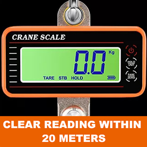 Digital Hanging Scale With Remote Control 1000kg/ 2204lbs Portable Heavy Duty Crane Scale LCD Backlight Industrial Hook Scales Unit Change Data Hold