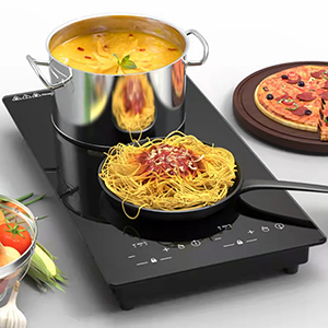Electric Induction Cooktop 2 Burner Ceramic Glass Stove Top