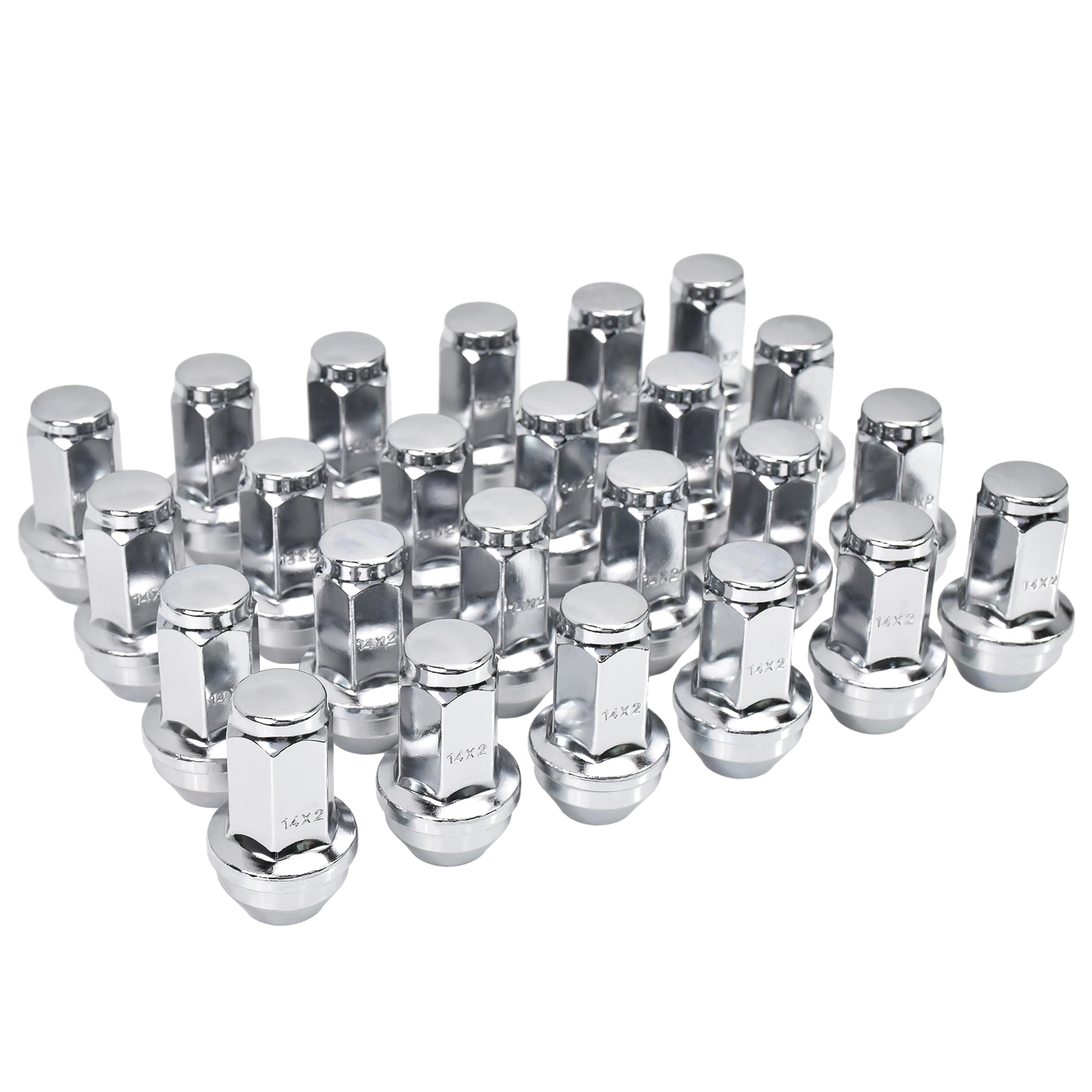thumbnail interactive-video image 1 of CTM 20pc Red Spike Lug Nuts – M12x1.5, 4.5” Tall, 3/4” Hex, Conical Seat, Includes Key, Fit Honda Acura 1 of 3