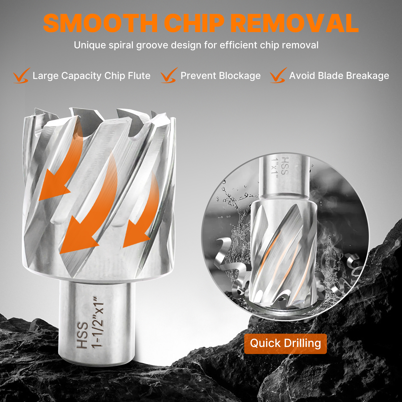 VEVOR Annular Cutter Set, 13 Pcs Weldon Shank Mag Ghana - View #2