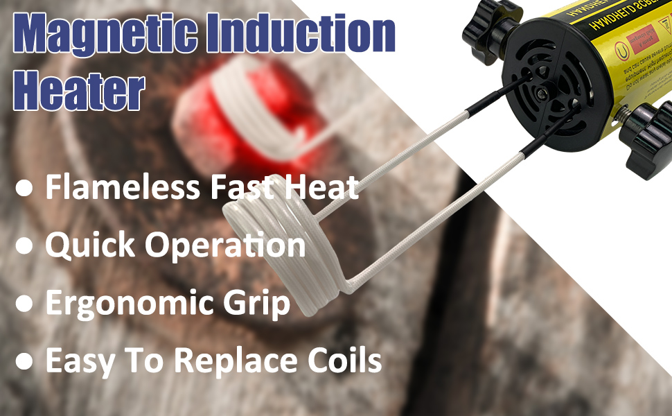 Induction Heater Bolt Removal - 1200W 110V Hand Held Magnetic Induction Heater Tool with 12 Coils for Rusty Screw Removing